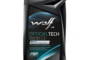 Моторное масло WOLF OFFICIALTECH 5W-30 C3, 1л Для всех новых моделей дизельных и бензиновых двигателей