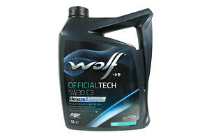 Моторное масло WOLF OFFICIALTECH 5W-30 C3, 5л Для всех новых моделей дизельных и бензиновых двигателей