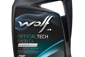 Моторное масло WOLF OFFICIALTECH 5W-30 C4, 4л Для бензиновых и дизельных двигателей с туррбонаддувом и без