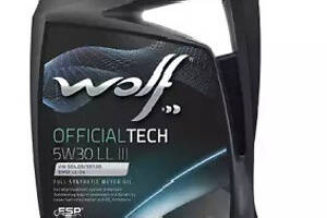 Моторное масло WOLF OFFICIALTECH 5W30 LL III, 4л Подходит для бензиновых, так и дизельных двигателей