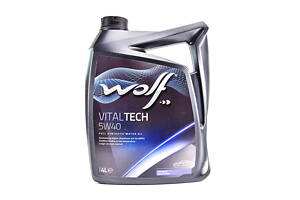 Моторное масло Wolf Vitaltech 5W-40, 1л Для мощных бензиновых и дизельных двигателей с турбиной 4 л