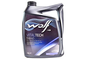 Моторное масло Wolf Vitaltech 5W-40, 1л Для мощных бензиновых и дизельных двигателей с турбиной 4 л