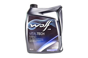 Моторное масло Wolf Vitaltech 5W-40, 1л Для мощных бензиновых и дизельных двигателей с турбиной 5 л