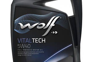 Моторное масло WOLF VITALTECH 5W-40, 5л Для бензиновых и дизельных двигателей автомобилей