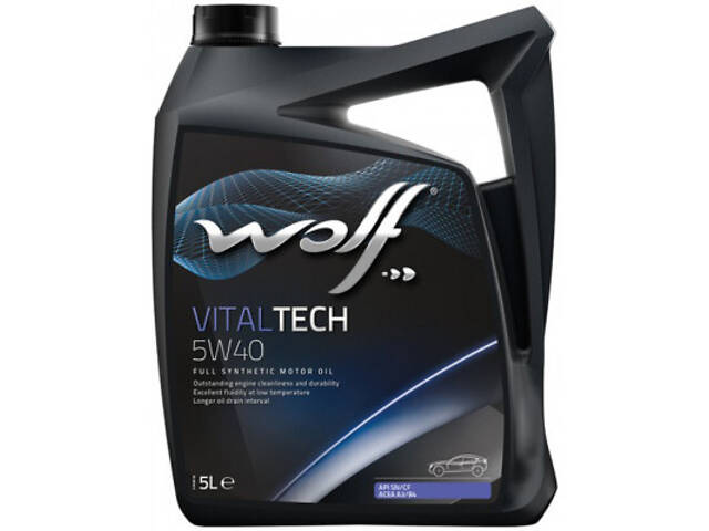 Моторна олива Wolf Vitaltech 5W-40 5л (8311291) - Фото 1