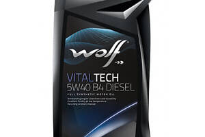 Моторное масло WOLF VITALTECH 5W-40 B4 DIESEL, 1л Для дизельных двигателей легковых автомобилей с турбокомпрес