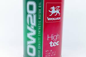 Моторное масло Wolver 0W-20 HighTec 1л