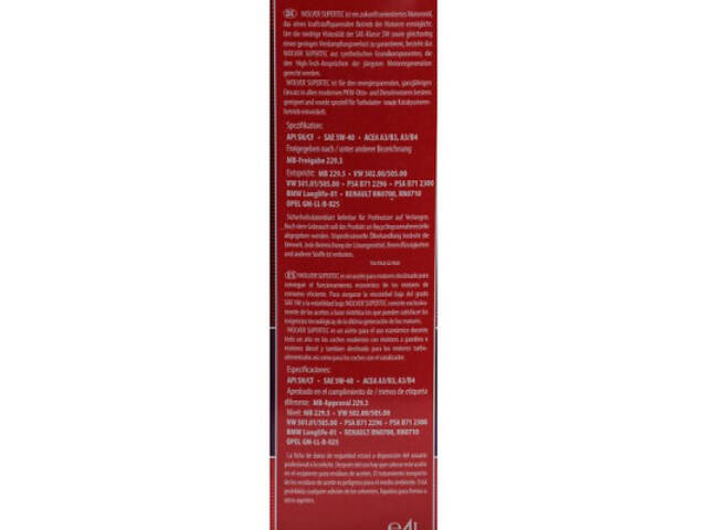 Моторне мастило Wolver Supertec 5W-40 4л (4260360940019) - Фото 4