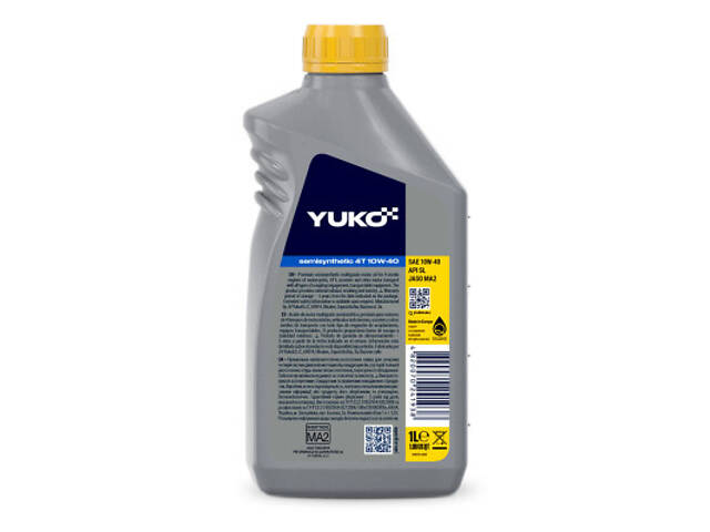 Моторна олива Yuko SEMISYNTHETIC 4T 10W-40 1л (4820070241938) - Фото 2