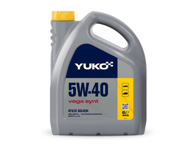 Моторне мастило Yuko VEGA SYNT 5W-40 4л (4823110401453) - Фото 1