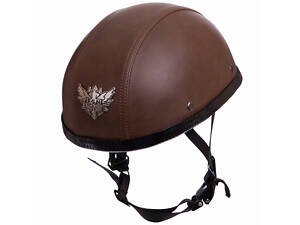 Мотошлем для чоппера Ретро-Каска KCO 202 XL(61-62) Коричневый