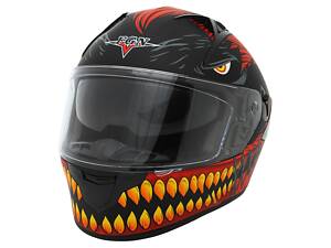 Мотошолом FGN Паща дракона X9 L Чорно-червоний