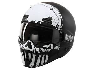 Мотошолом VGV MT-3304 M Чорно-білий