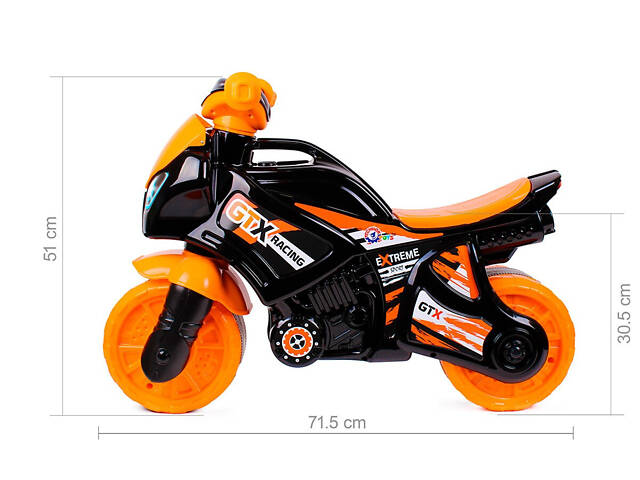 Мотоцикл біговел з ручкою байк ТехноК 5767 Харлей - Фото 4