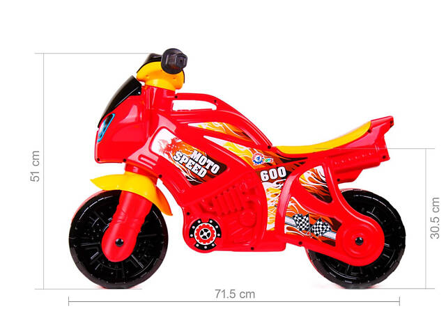 Мотоцикл велобіг червоний 5118 Технок - Фото 3
