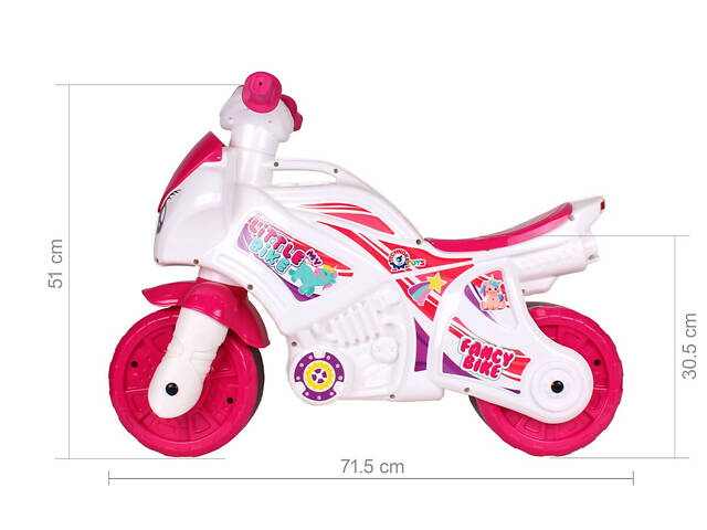 Мотоцикл велобіг Принцеса музичний рожевий 6368 Технок - Фото 3