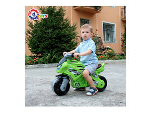 Мотоцикл біговел з ручкою зелений 5859 ТЕХНОК