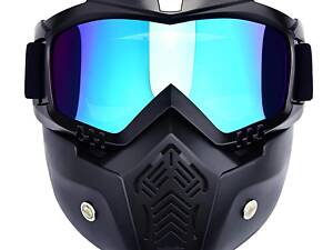 Мотоциклетна маска-трансформер RESTEQ Окуляри, лижна маска, для катання на велосипеді чи квадроциклі