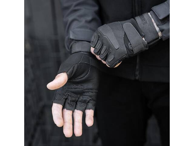 Мотоциклетные беспалые перчатки (с защитной вставкой) Черный Xl - Фото 8