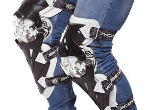 Мотозахист Scoyco K12 Чорний-Білий