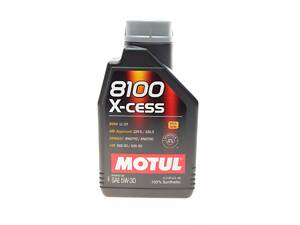 MOTUL 368101 Олива 5W30 X-cess 8100 (1л) (VW 502 00/505 00/MB 229.5/226.5/RN0710-0700/LL-0