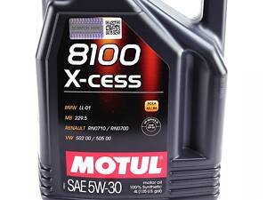 MOTUL 368107 Олива 5W30 X-cess 8100 (4L) (VW 502 00/505 00/MB 229.5/226.5/RN0710-0700/LL-0