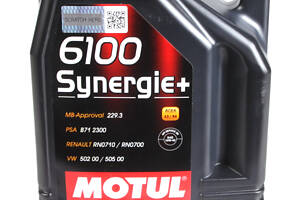 MOTUL 839441 Олива 10W40 Synergie+ 6100 (4L) (VW 502.00/505.00/MB 229.3/RN 0710-0700/PSA B