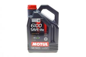 MOTUL 841350 Олива 5W20 6100 Save-lite (4L) (FORD M2C 930A/FORD M2C 945A/GM dexos1/GM 6094M) 108030