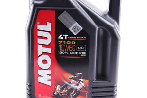 MOTUL 845541 Олива 10W60 4T 7100 (4L) MA2 100% Синтетика (104101)