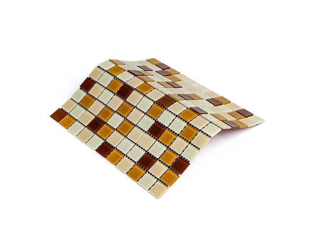 Мозаїка з декоративного скла коричнева 298х298х4,5мм SW-00002363 - Фото 7