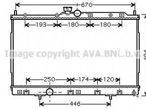 MT2184 AVA Радіатор охолодження двигуна MITSUBISHI OUTLANDER (2002) 2.4 HDD MIVEC (Ava) AVA QUALITY COOLING MT2184 на MI