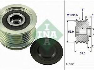 Муфта генератора INA 535004110 на VW PASSAT (362)