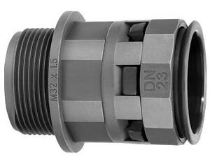 Муфта труба-коробка dn 7 мм, М12х1,5, полиамид, цвет черный, Octopus, дкс [pam07m12n], Черный