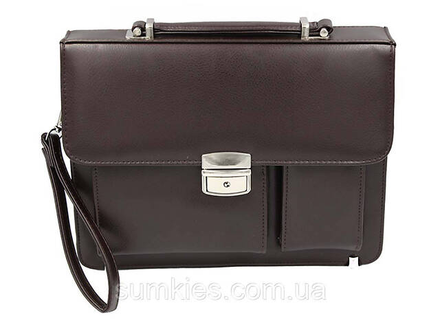 Мужская барсетка из искусственной кожи 302464 коричневая - Фото 1