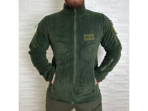 Мужская флисовая кофта Flas Polar с велкро под шевроны и патчи Зелёный, XL