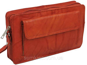 Чоловіча шкіряна барсетка, клатч Always Wild рудий