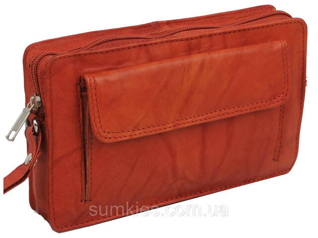Чоловіча шкіряна барсетка, клатч Always Wild рудий - Фото 1
