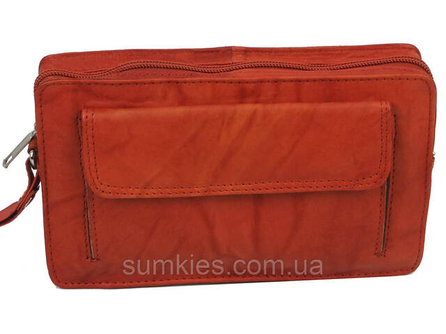 Чоловіча шкіряна барсетка, клатч Always Wild рудий - Фото 3