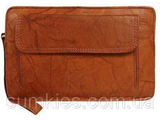 Чоловіча шкіряна барсетка, клатч Always Wild рудий - Фото 4