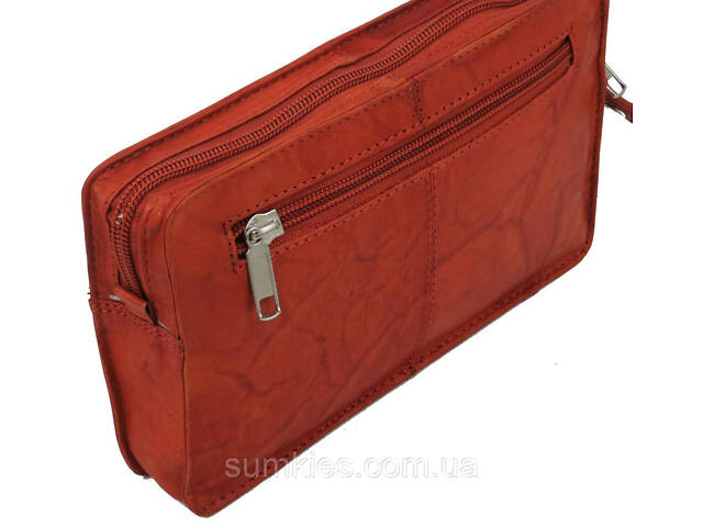 Чоловіча шкіряна барсетка, клатч Always Wild рудий - Фото 6