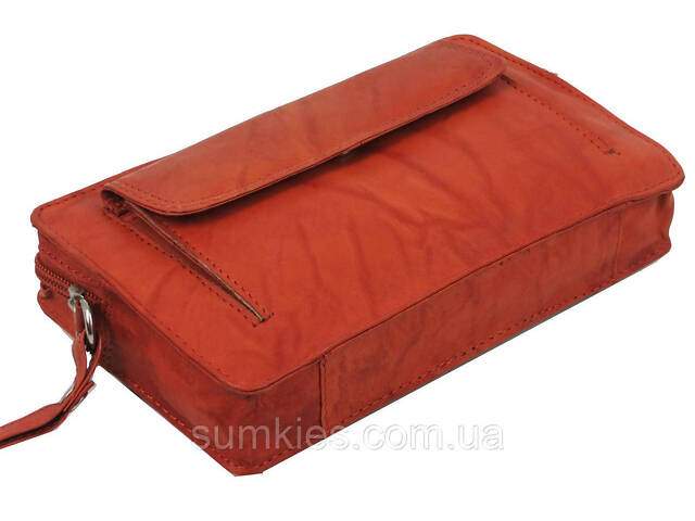 Чоловіча шкіряна барсетка, клатч Always Wild рудий - Фото 8