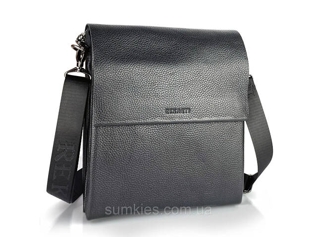 Чоловічий шкіряний месенджер 23х26х6, сумка планшет через плече BEXHILL TD-18621 чорний - Фото 1