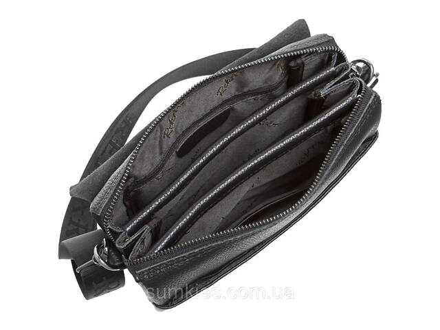 Чоловічий шкіряний месенджер 23х26х6, сумка планшет через плече BEXHILL TD-18621 чорний - Фото 5