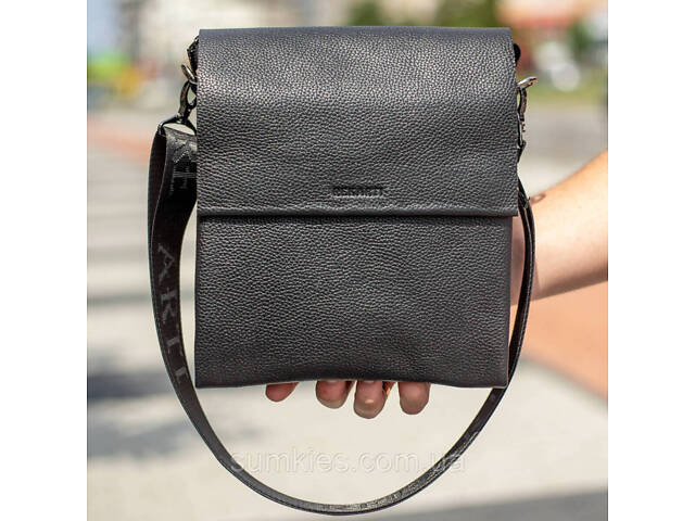 Чоловічий шкіряний месенджер 23х26х6, сумка планшет через плече BEXHILL TD-18621 чорний - Фото 2