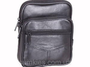 Чоловіча шкіряна сумка 303702 чорна