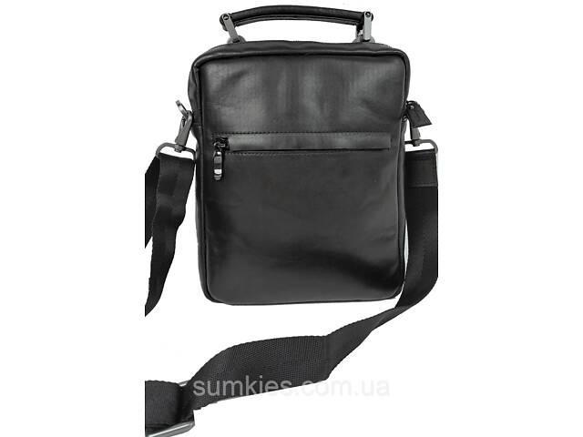 Чоловіча шкіряна сумка, барсетка Mykhail Ikhtyar чорна - Фото 5