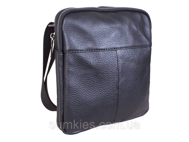 Чоловіча шкіряна сумка black1923-1 Чорна - Фото 3