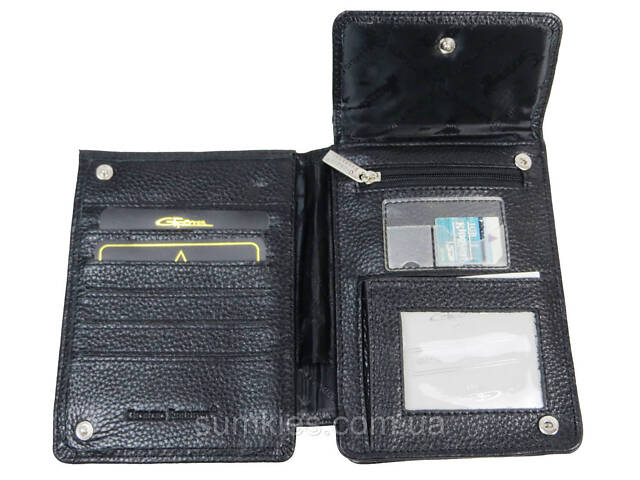 Чоловіча шкіряна сумка через плече Giorgio Ferretti чорна - Фото 5