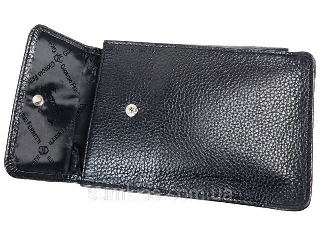 Чоловіча шкіряна сумка через плече Giorgio Ferretti чорна - Фото 6