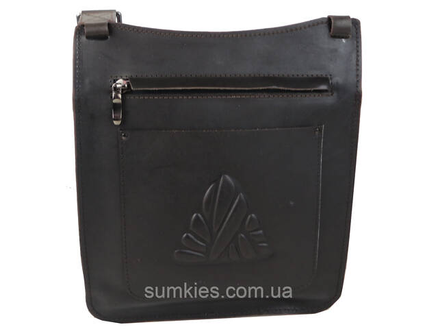 Чоловіча шкіряна сумка через плече Mykhail Ikhtyar коричнева - Фото 9